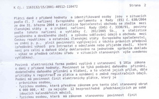 Rozhodnutie o registraci k DPH strana2