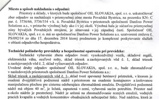 Súhlas na prevádzkovanie zariadenia na zber odpadov 3.strana