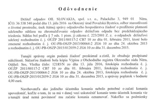 Súhlas na zhromažďovanie odpadov 2. strana